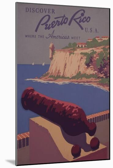 Puerto Rico, USA - Travel Promotional Poster-Lantern Press-Mounted Art Print