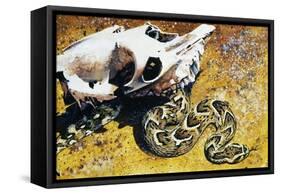 Puff Adder or African Puff Adder (Bitis Arietans), Viperidae-null-Framed Stretched Canvas