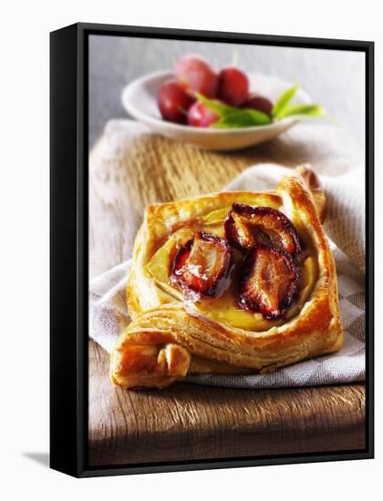 Puff Pastry Pastries with Plums-Paul Williams-Framed Stretched Canvas