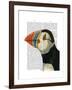 Puffin Portrait-Fab Funky-Framed Art Print