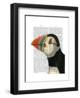 Puffin Portrait-Fab Funky-Framed Art Print