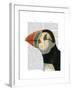 Puffin Portrait-Fab Funky-Framed Art Print