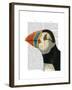 Puffin Portrait-Fab Funky-Framed Art Print