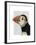 Puffin Portrait-Fab Funky-Framed Art Print