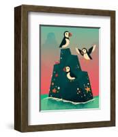 Puffin Rock-Michael Buxton-Framed Art Print