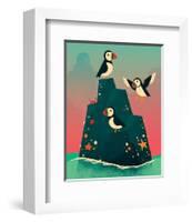 Puffin Rock-Michael Buxton-Framed Art Print