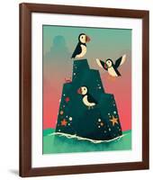 Puffin Rock-Michael Buxton-Framed Art Print