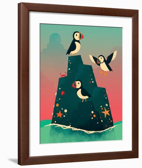 Puffin Rock-Michael Buxton-Framed Art Print