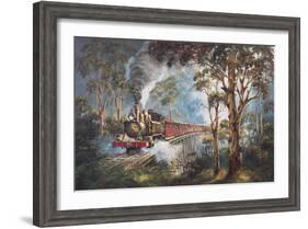 Puffing Billy 1-John Bradley-Framed Giclee Print