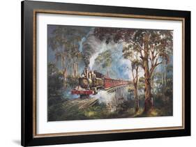 Puffing Billy 1-John Bradley-Framed Giclee Print