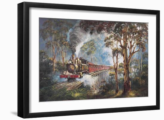 Puffing Billy 1-John Bradley-Framed Giclee Print