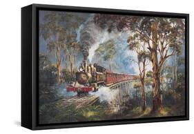 Puffing Billy 1-John Bradley-Framed Stretched Canvas