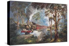 Puffing Billy 1-John Bradley-Stretched Canvas