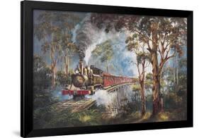 Puffing Billy 1-John Bradley-Framed Giclee Print