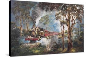 Puffing Billy 1-John Bradley-Stretched Canvas