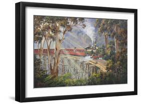 Puffing Billy 2-John Bradley-Framed Giclee Print