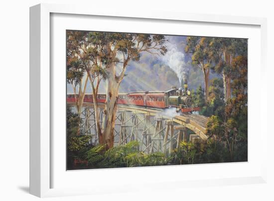 Puffing Billy 2-John Bradley-Framed Giclee Print