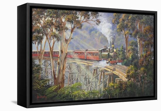 Puffing Billy 2-John Bradley-Framed Stretched Canvas