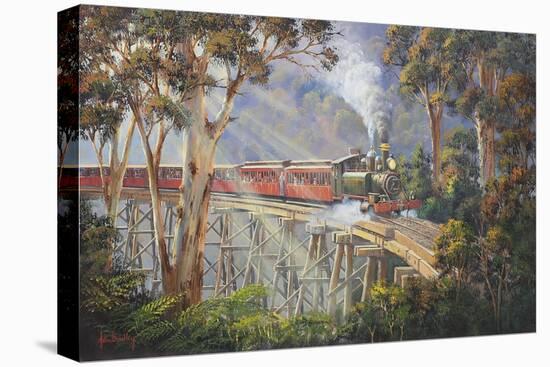 Puffing Billy 2-John Bradley-Stretched Canvas