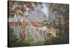 Puffing Billy 2-John Bradley-Stretched Canvas