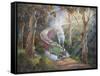 Puffing Billy in Sherbrook Forest-John Bradley-Framed Stretched Canvas