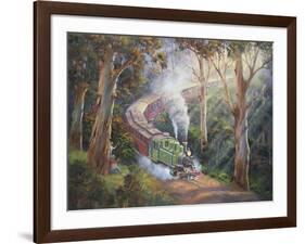 Puffing Billy in Sherbrook Forest-John Bradley-Framed Giclee Print