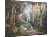 Puffing Billy in Sherbrook Forest-John Bradley-Mounted Giclee Print