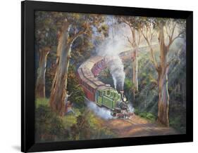 Puffing Billy in Sherbrook Forest-John Bradley-Framed Giclee Print