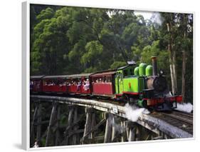 Puffing Billy Steam Train, Dandenong Ranges, near Melbourne, Victoria, Australia-David Wall-Framed Photographic Print