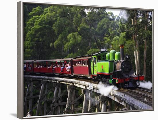 Puffing Billy Steam Train, Dandenong Ranges, near Melbourne, Victoria, Australia-David Wall-Framed Photographic Print