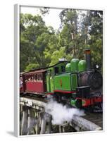 Puffing Billy Steam Train, Dandenong Ranges, near Melbourne, Victoria, Australia-David Wall-Framed Photographic Print