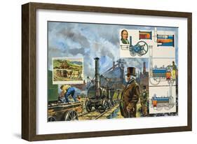 Puffing Billy-Green-Framed Giclee Print