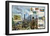 Puffing Billy-Green-Framed Giclee Print