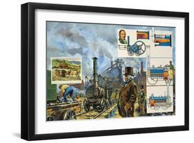 Puffing Billy-Green-Framed Giclee Print