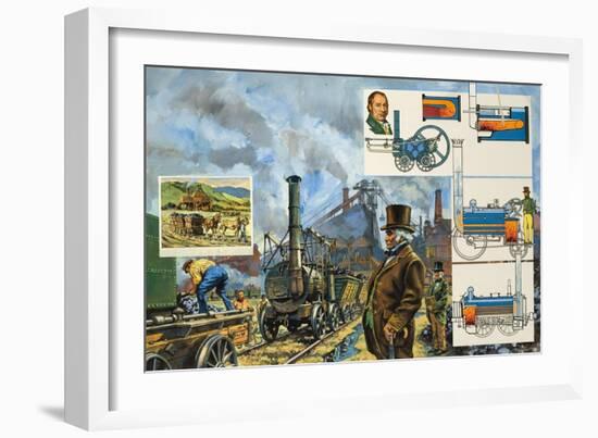 Puffing Billy-Green-Framed Giclee Print