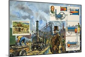 Puffing Billy-Green-Mounted Giclee Print