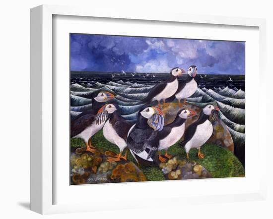 Puffins, 2000-Lisa Graa Jensen-Framed Giclee Print