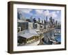 Puffy clouds over Seattle, Washington, USA-Janis Miglavs-Framed Photographic Print