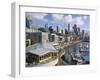 Puffy clouds over Seattle, Washington, USA-Janis Miglavs-Framed Photographic Print