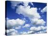 Puffy White Clouds in a Blue Sky in England, United Kingdom, Europe-Lee Frost-Stretched Canvas