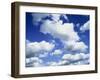 Puffy White Clouds in a Blue Sky in England, United Kingdom, Europe-Lee Frost-Framed Photographic Print