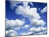 Puffy White Clouds in a Blue Sky in England, United Kingdom, Europe-Lee Frost-Mounted Photographic Print