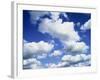 Puffy White Clouds in a Blue Sky in England, United Kingdom, Europe-Lee Frost-Framed Photographic Print