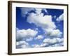 Puffy White Clouds in a Blue Sky in England, United Kingdom, Europe-Lee Frost-Framed Photographic Print