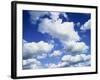 Puffy White Clouds in a Blue Sky in England, United Kingdom, Europe-Lee Frost-Framed Photographic Print