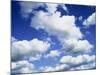 Puffy White Clouds in a Blue Sky in England, United Kingdom, Europe-Lee Frost-Mounted Photographic Print