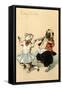 Pug and Cat Dancing the Cake Walk-null-Framed Stretched Canvas