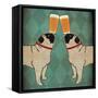 Pug and Pug Brewing Square no Words-Ryan Fowler-Framed Stretched Canvas