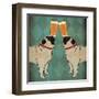 Pug and Pug Brewing Square no Words-Ryan Fowler-Framed Art Print