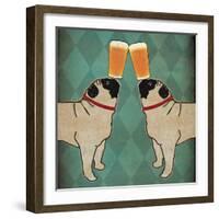 Pug and Pug Brewing Square no Words-Ryan Fowler-Framed Art Print